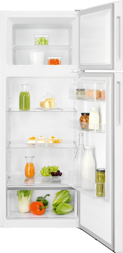 Встраиваемый двухкамерный холодильник с верхней морозилкой