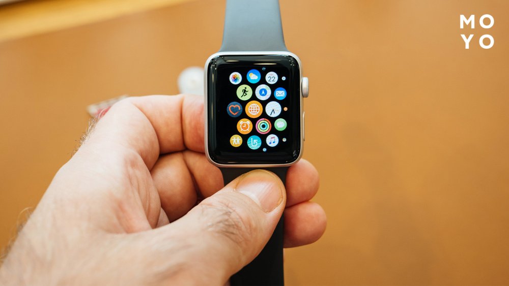 Дисплей Apple Watch 9 с активными ярлыками