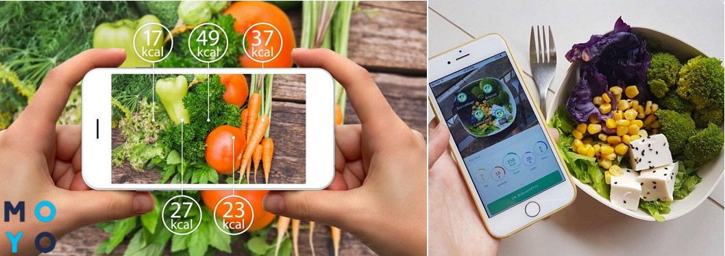 Приложение считает калории по фото
