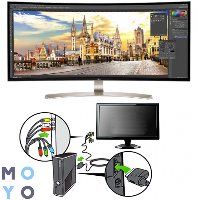 Аналог hdmi мигает монитор