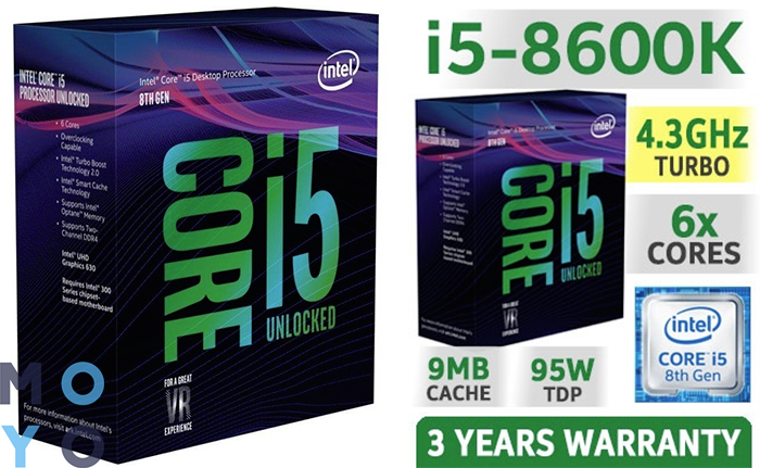 Intel Core i5-8600K 3.6GHz/8GT/s/9MB 