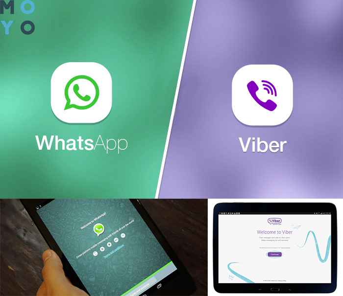 мессенджеры WhatsApp и Viber