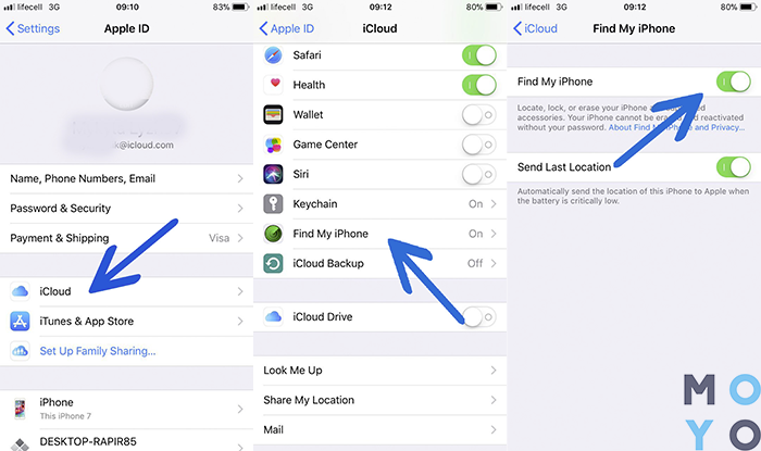 Где отключить “Найти iPhone”