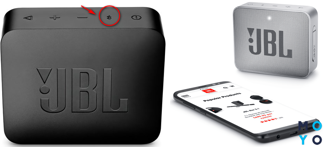 Bluetooth подключение колонки JBL GO 2 