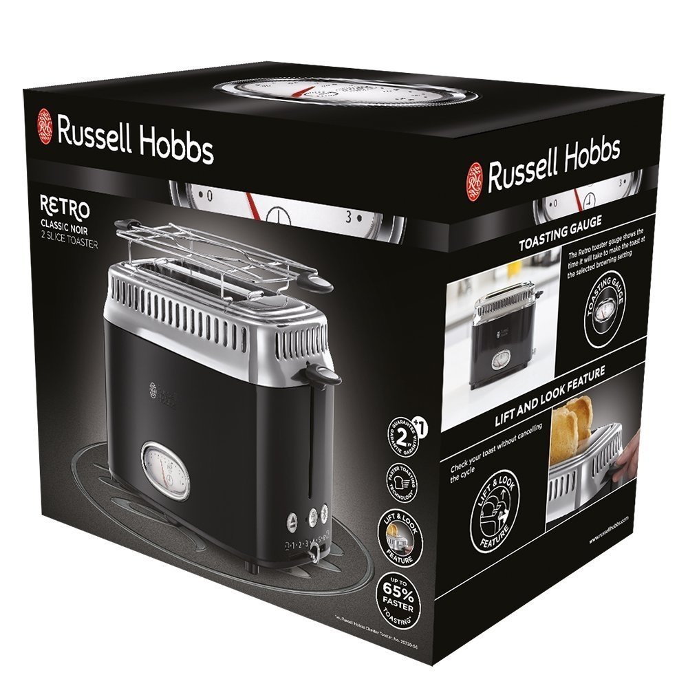 Тостер Russell Hobbs 21681-56 Retro Black – купить в Киеве | цена и ...