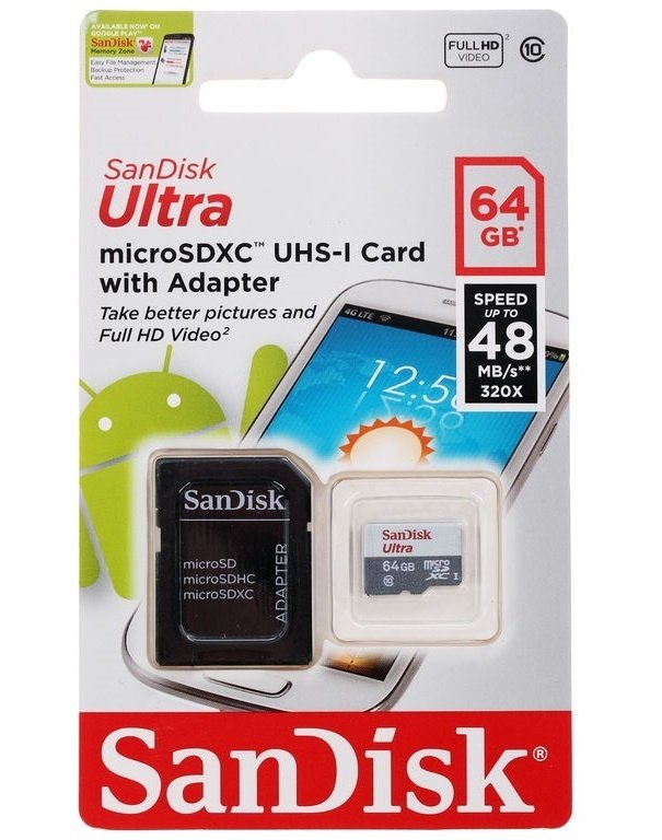 Карта памяти sandisk 64gb