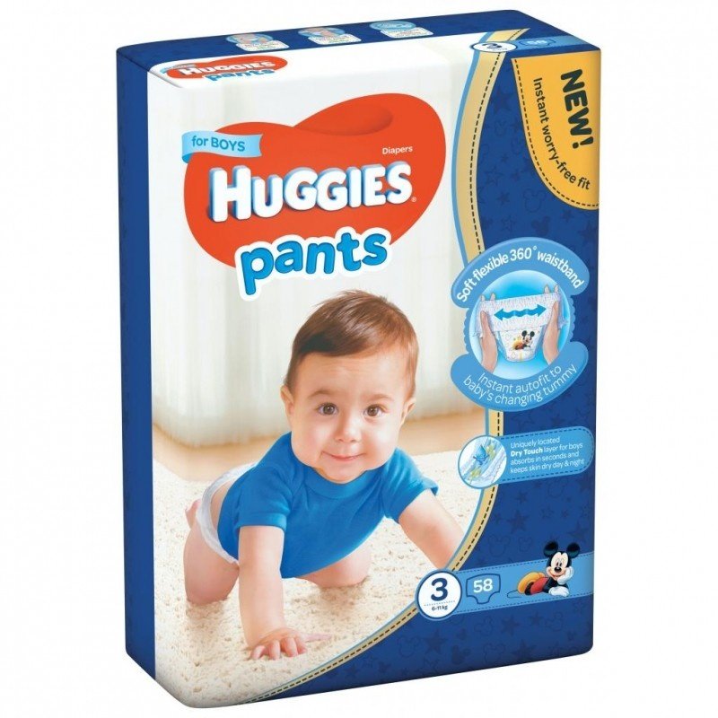 Подгузники-трусики Huggies PANTS 3 Mega для мальчиков 58 шт ...
