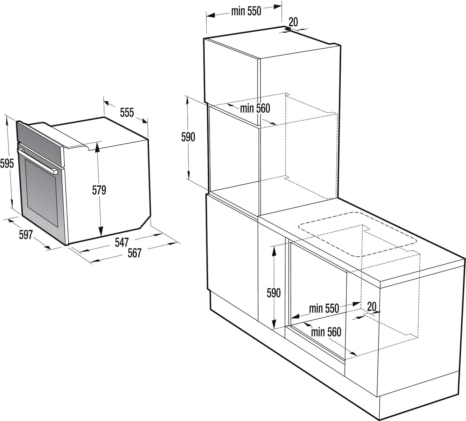 Электрический духовой шкаф gorenje bo625e01bk