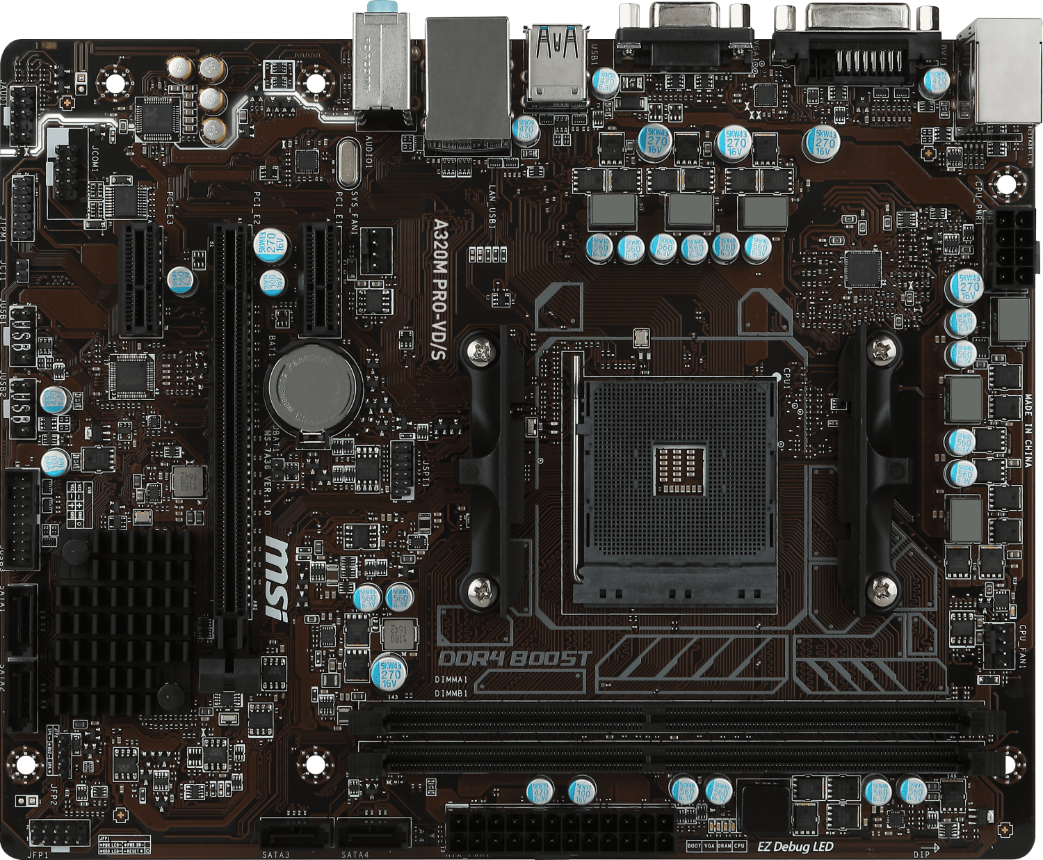 Материнская плата msi a320m pro vd s v2 совместимость