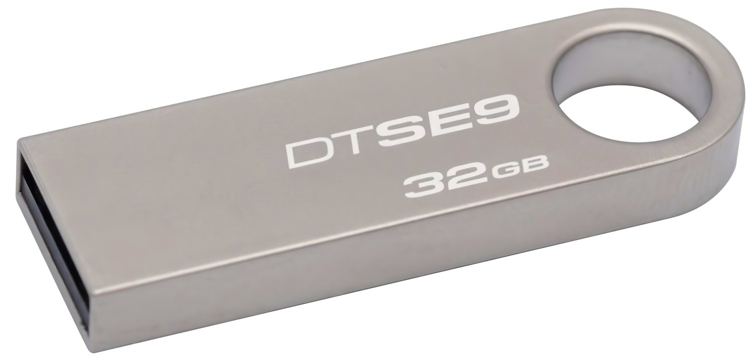 Накопитель USB 2.0 KINGSTON DTSE9 32GB Metal Silver (DTSE9H/32GB) фото 