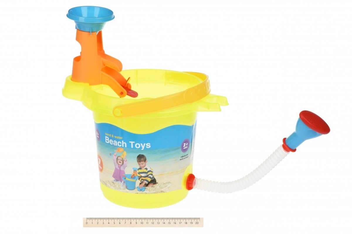 Набор для игры с песком Same Toy Ведерко 6 единиц желтое (970Ut-2) фото 