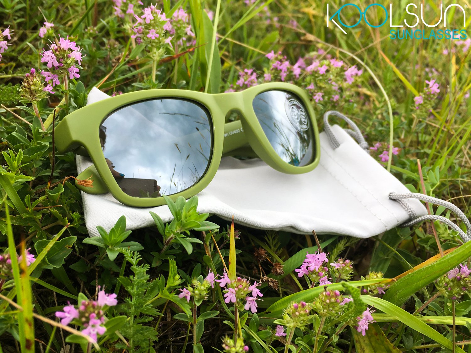 Детские солнцезащитные очки Koolsun Wawe хаки (Размер 3+) (KS-WAOB003) фото 