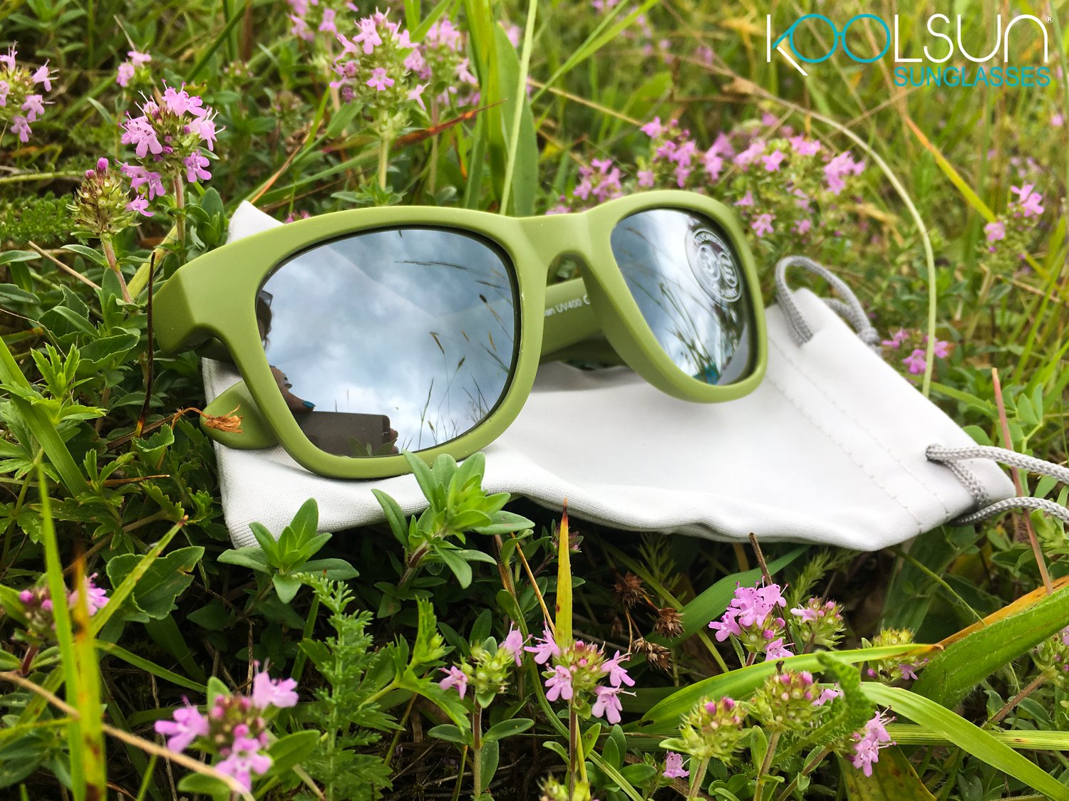 Детские солнцезащитные очки Koolsun Wawe хаки (Размер 3+) (KS-WAOB003) фото 