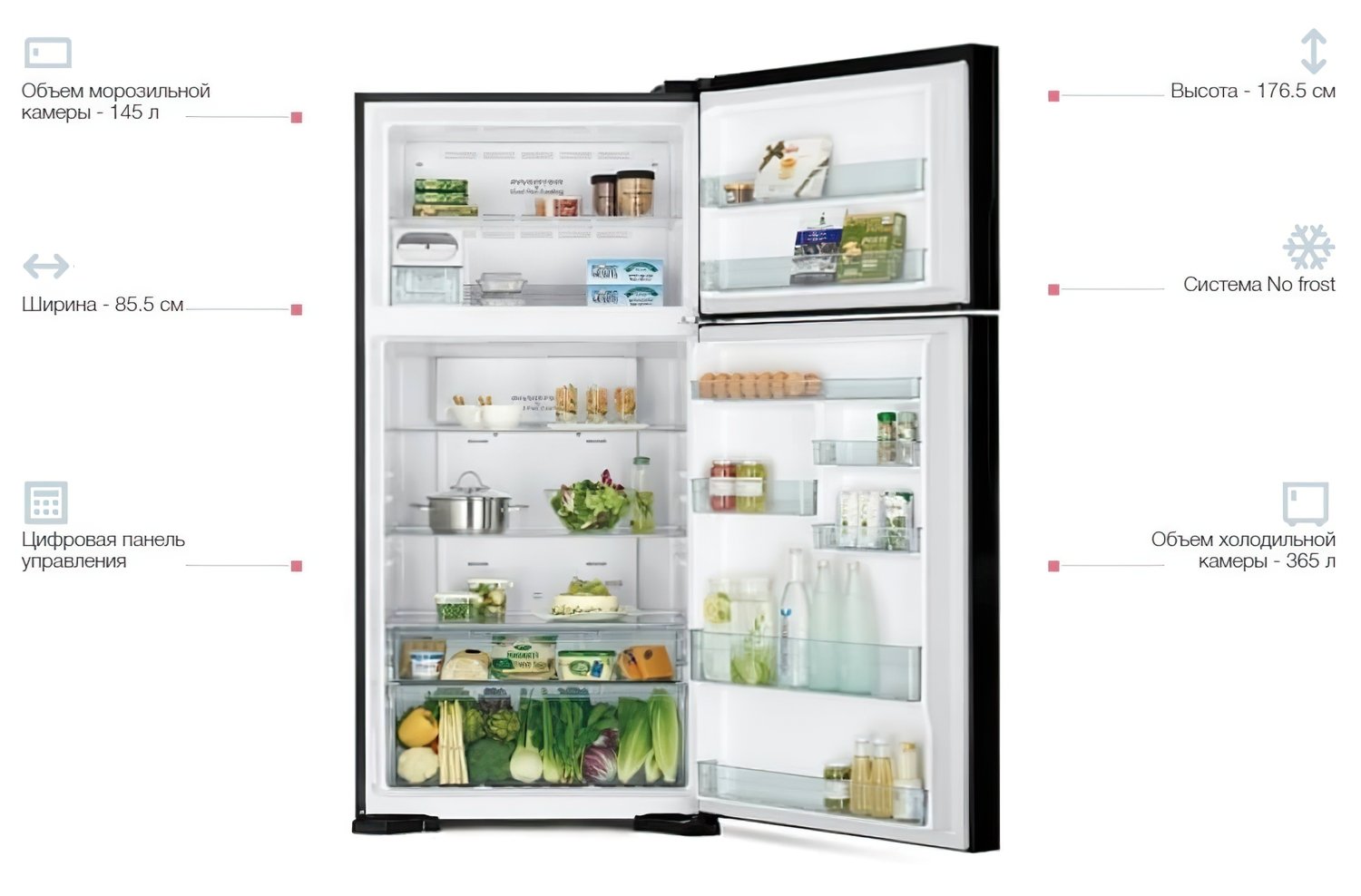 Холодильник Hitachi R-V610PUC7BEG фото 