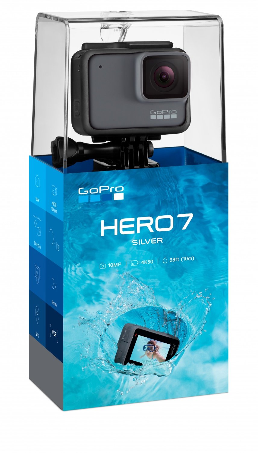 Экшн-камера GoPro HERO7 Silver (CHDHC-601-RW) – купить в Киеве | цена и  отзывы в MOYO