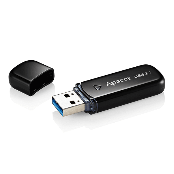  Накопичувач USB 3.0 APACER AH355 64GB Black (AP64GAH355B-1) фото