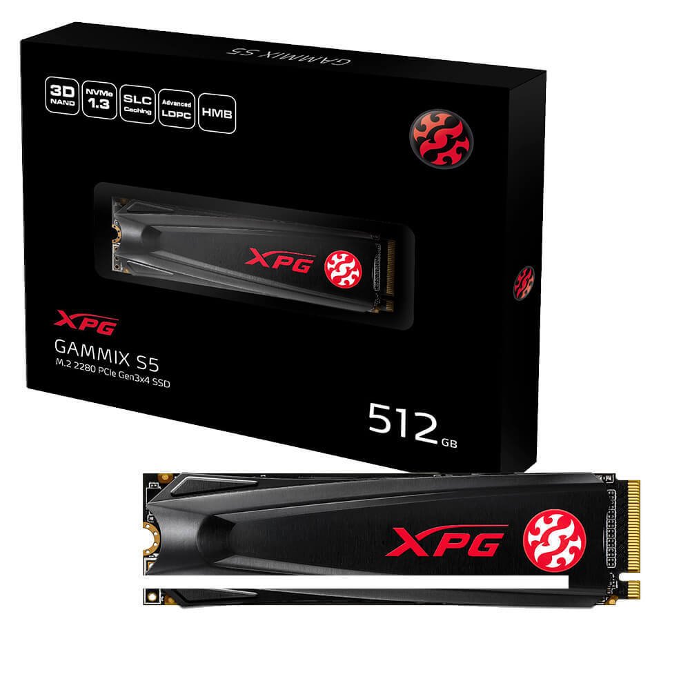SSD накопитель ADATA XPG GAMMIX S5 512GB M.2 NVMe PCIe 3.0 x4 2280 3D ...