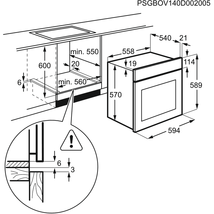 Духовой шкаф электрический электролюкс встраиваемый oef5e50z