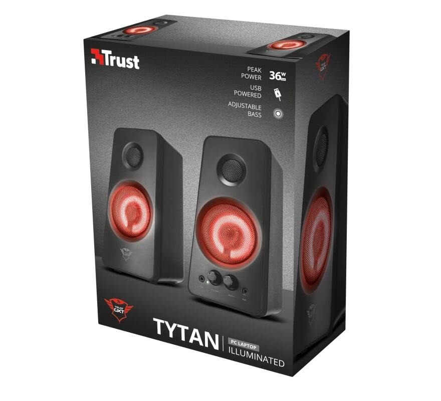 Акустическая система Trust 2.0 GXT 608 Tytan Illuminated Speaker Set Black (21202_TRUST) фото 