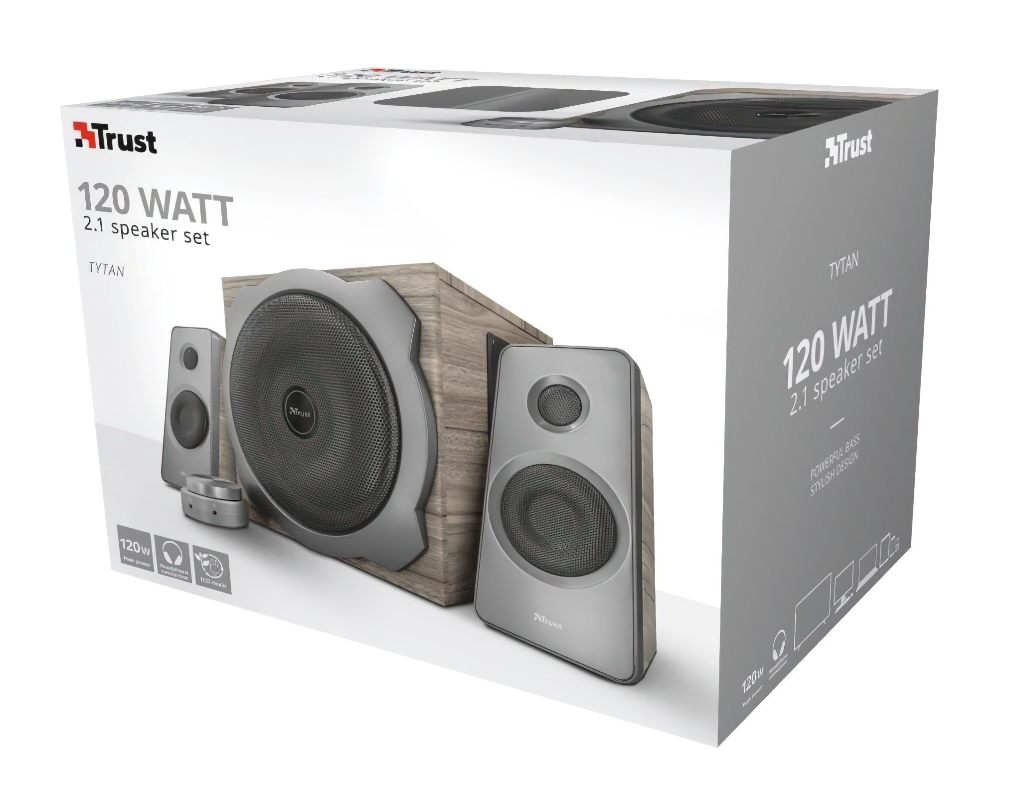 Trust 120 watt hot sale 2.1 speaker set