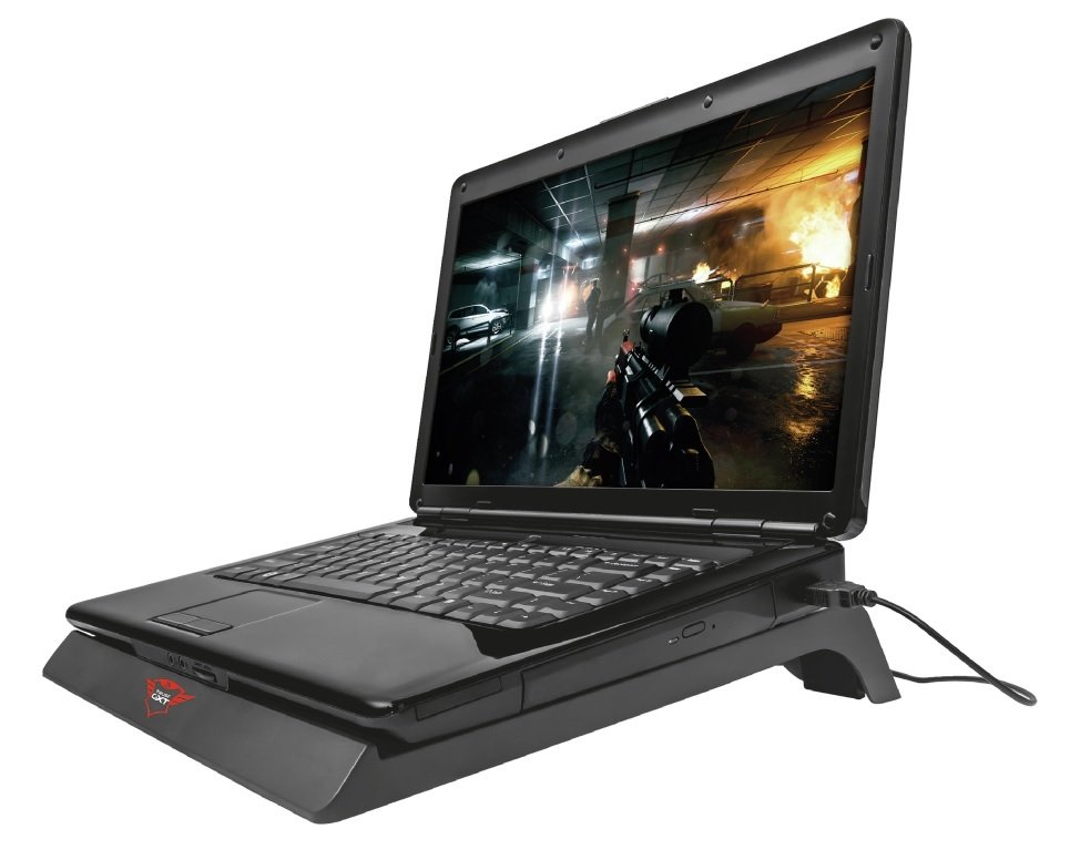 Подставка для ноутбука Trust GXT 220 Kuzo (17.3&quot;) Red Led Black фото 