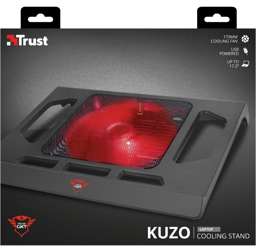 Подставка для ноутбука Trust GXT 220 Kuzo (17.3") Red Led Black фото 5