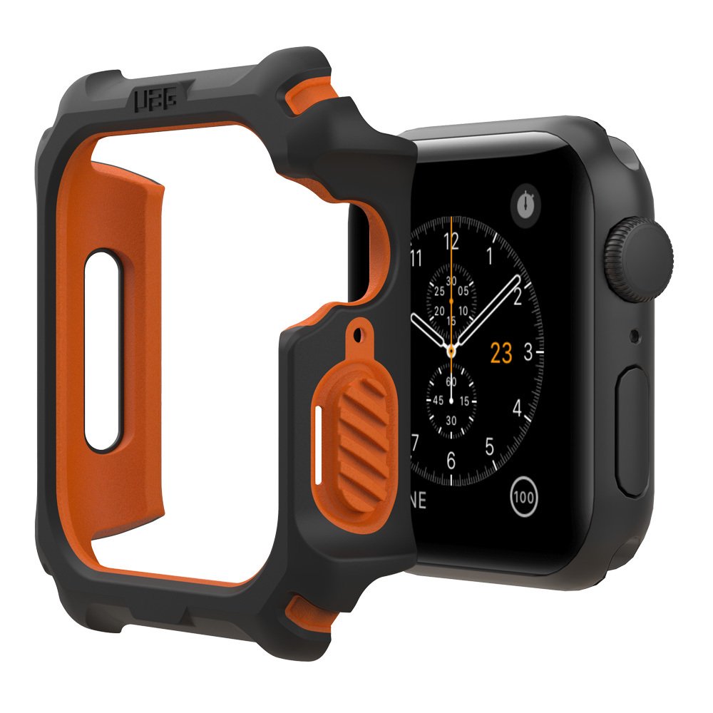 Чехол UAG для Apple Watch 44 Case Black/Orange (19148G114097) фото 