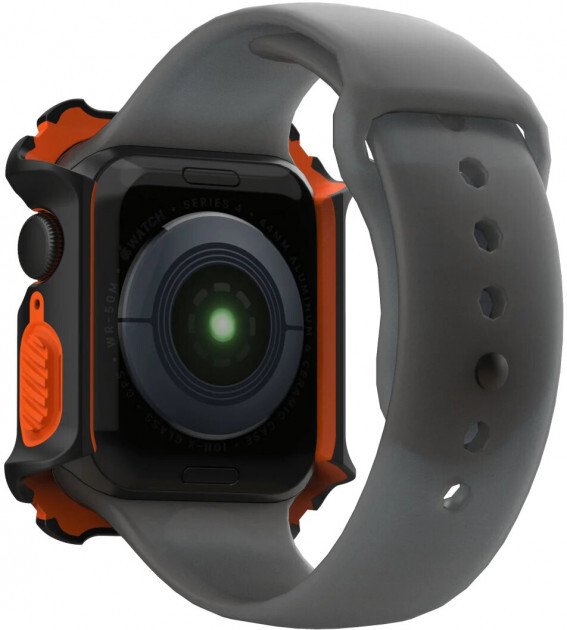 Чехол UAG для Apple Watch 44 Case Black/Orange (19148G114097) фото 