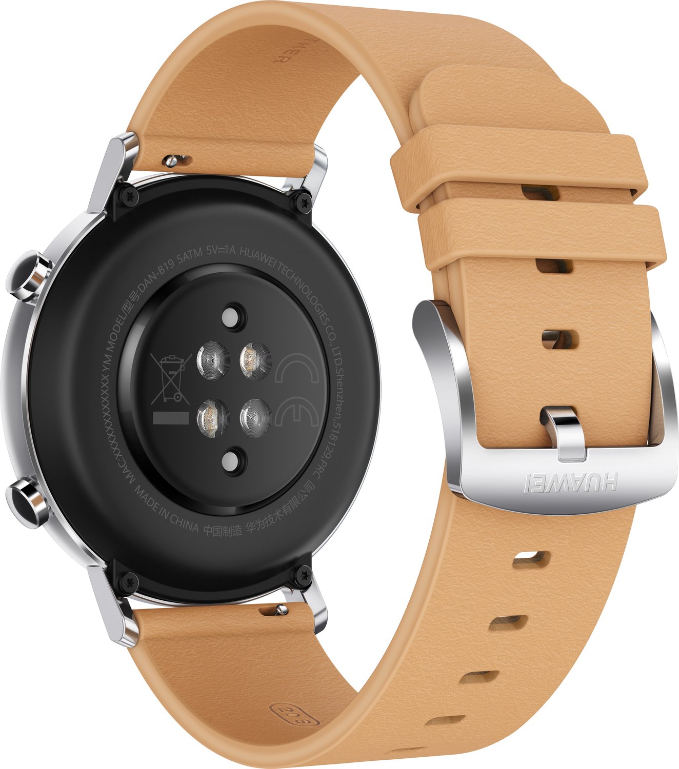 Ремешок для Huawei Watch GT 2 DAN-B19 Khaki Leather фото 