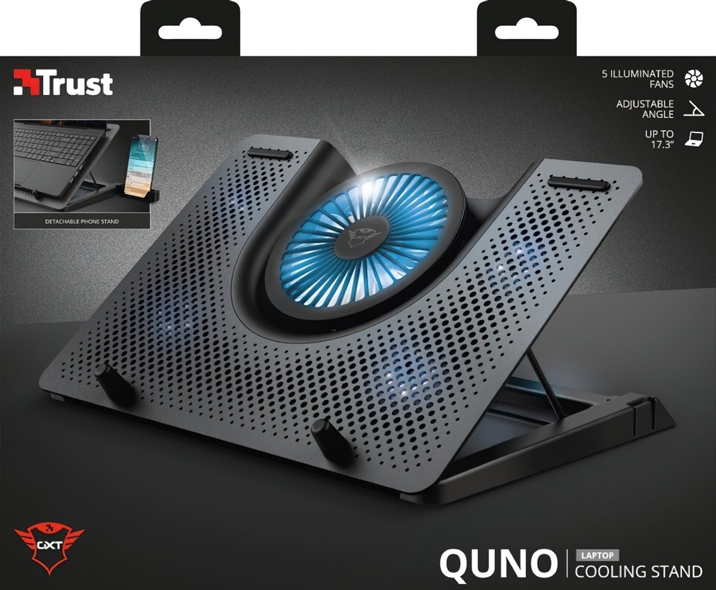 Подставка для ноутбука Trust GXT 1125 Quno (17.3&quot;) Blue LED Black фото 
