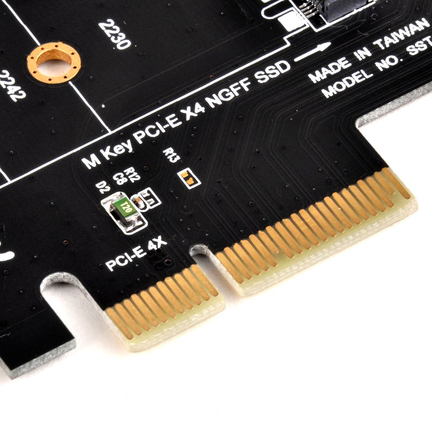 Плата-адаптер SilverStone PCIe x4 для SSD m.2 NVMe фото 