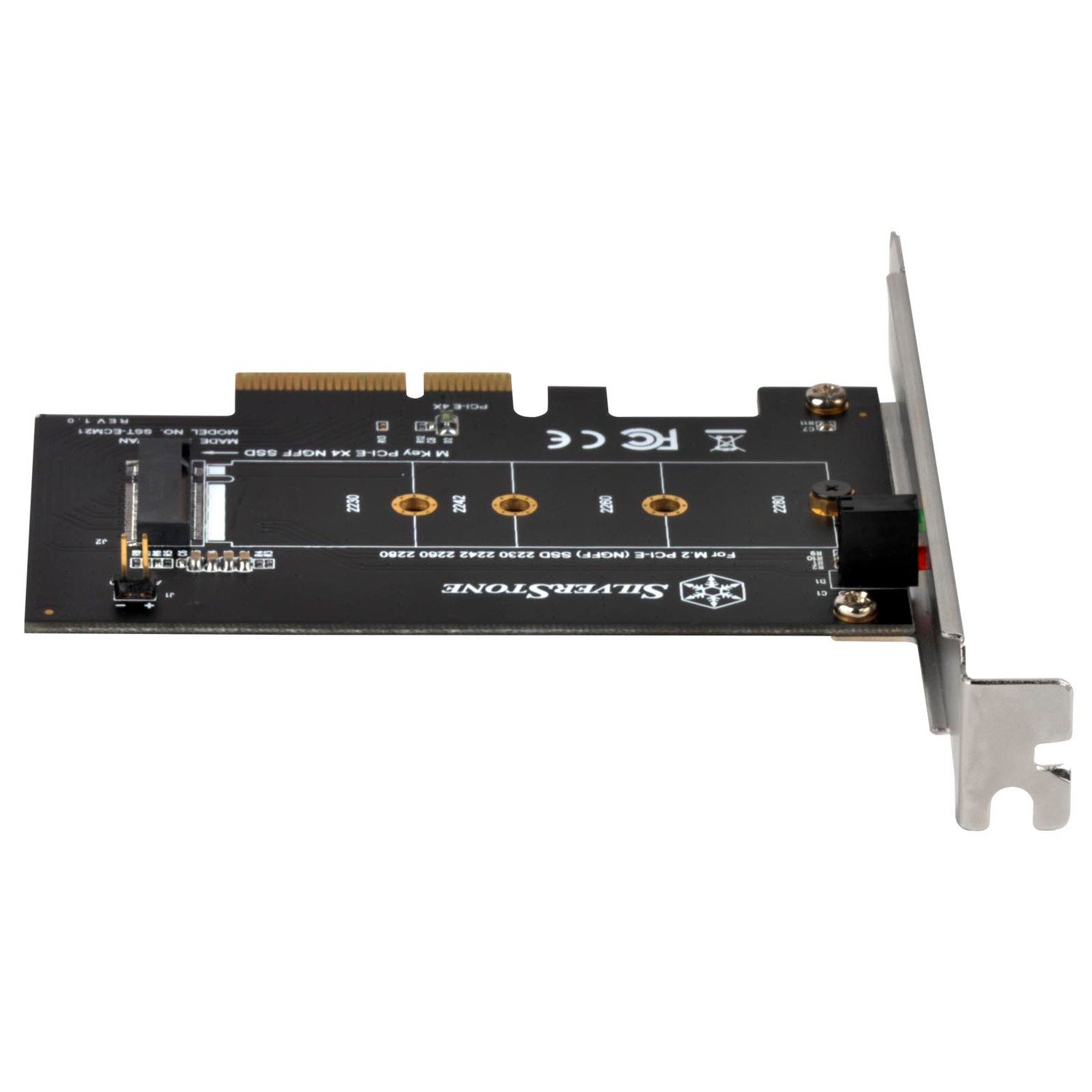 Плата-адаптер SilverStone PCIe x4 для SSD m.2 NVMe фото 