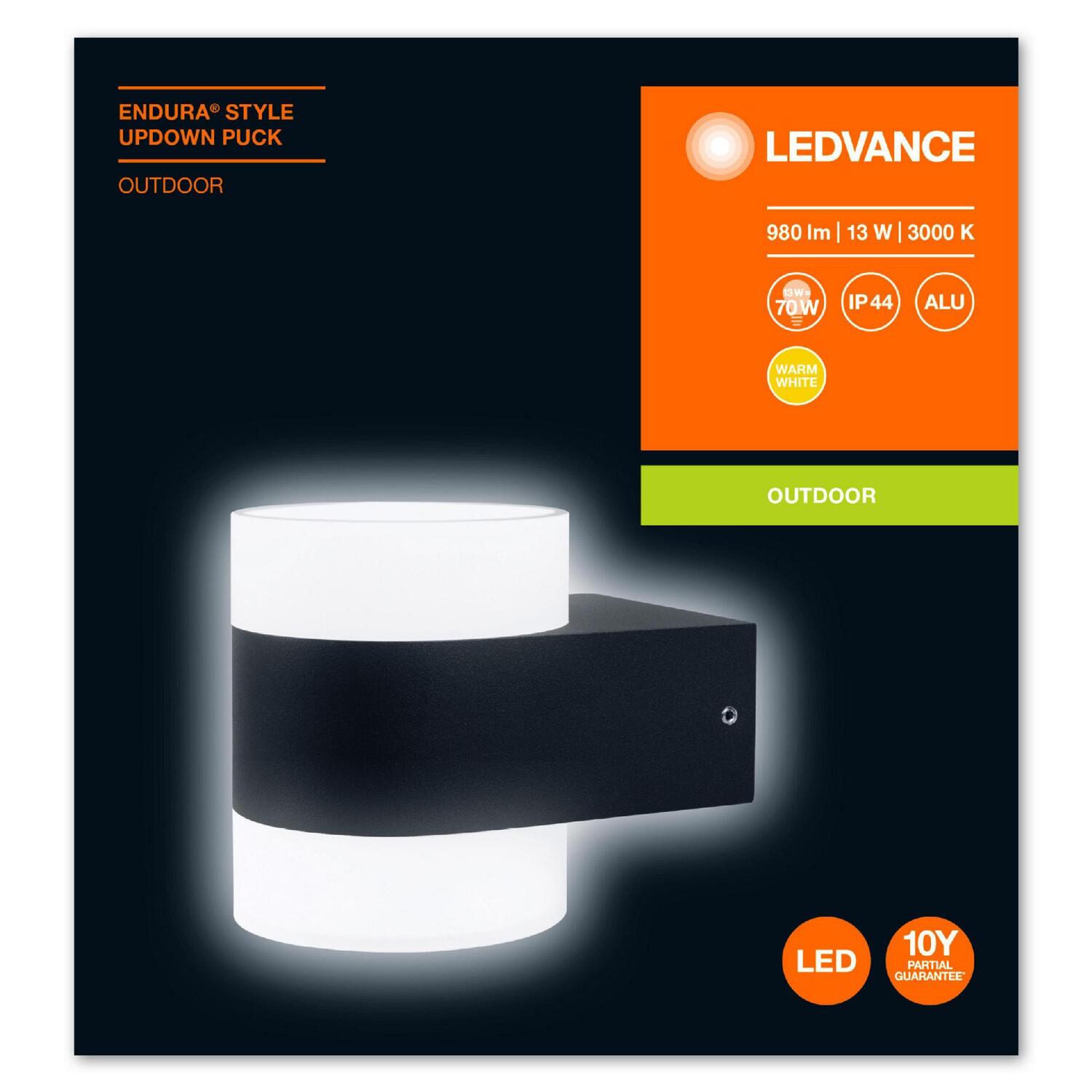 Светильник фасадный LED OSRAM ENDURA STYLE UpDown Puck 13W черный ...
