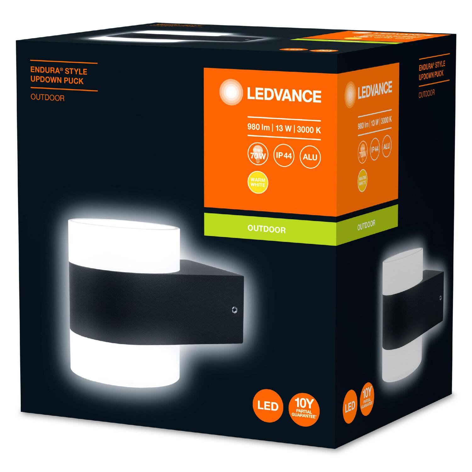 Светильник фасадный LED OSRAM ENDURA STYLE UpDown Puck 13W черный ...