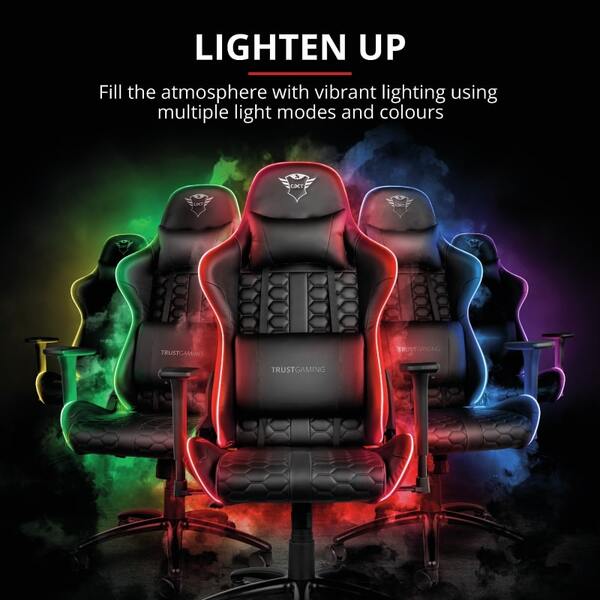 Кресло игровое Trust GXT 717 RAYZA RGB-ILLUMINATED Black – купить в Киеве