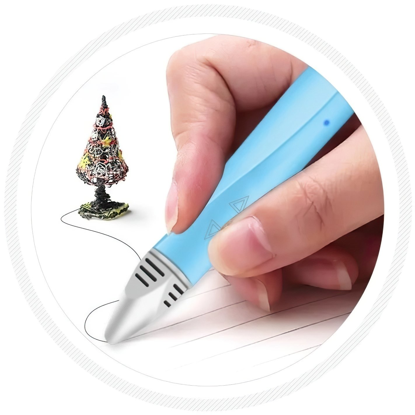 Ручка 3D Dewang D12 голубая (D12BLUE) фото 