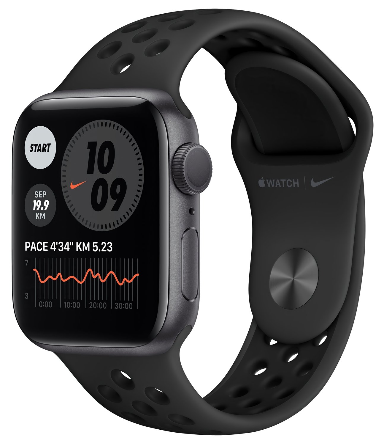 Смарт-часы Apple Watch Nike Series 6 GPS 40mm Space Gray Aluminium Case with Anthracite/Black Nike Sport Band Regular фото 