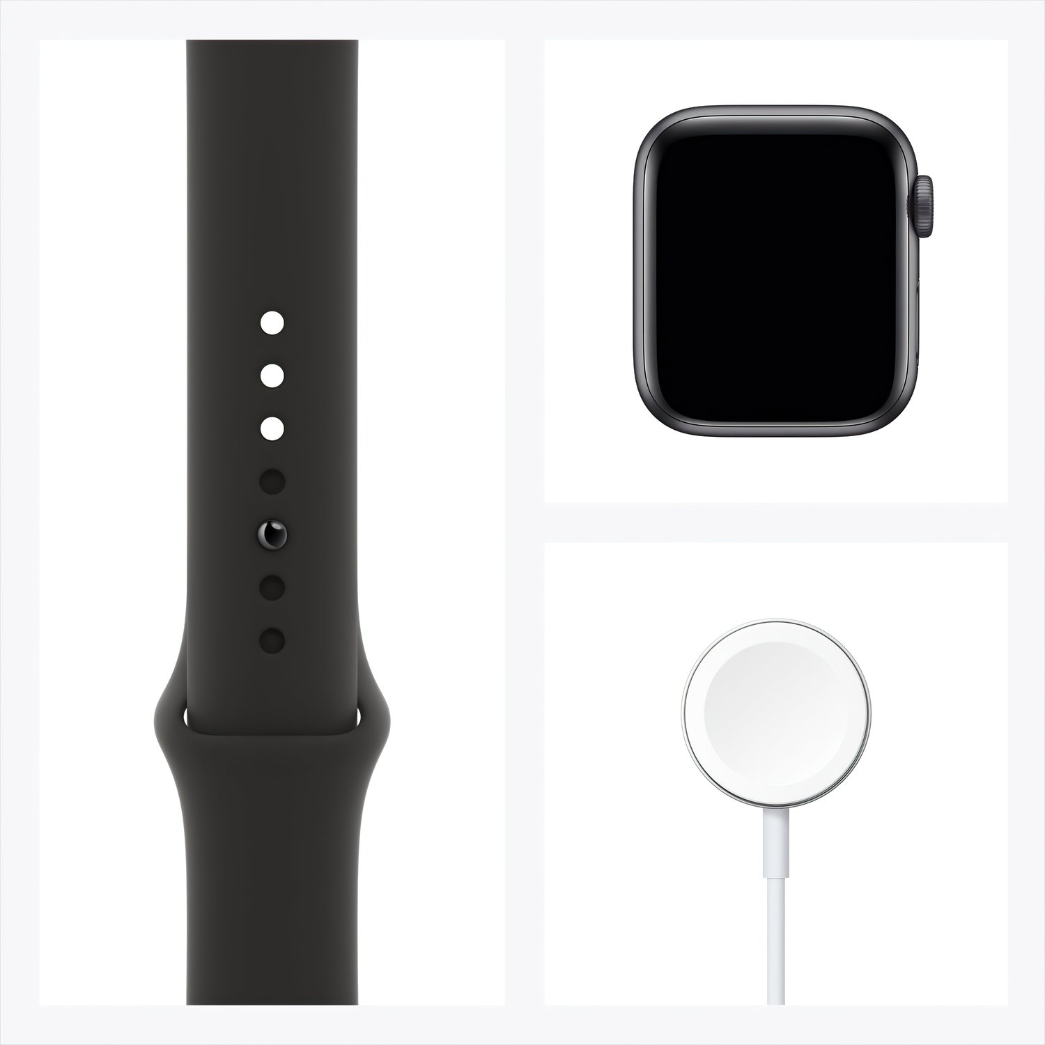 Смарт-часы Apple Watch SE GPS 40mm Space Gray Aluminium Case with Black Sport Band Regular фото 