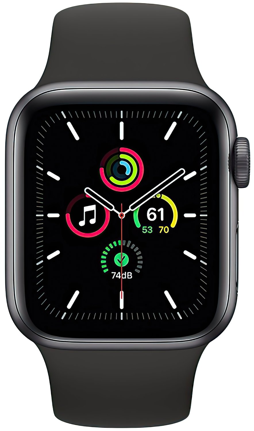  Смарт-годинник Apple Watch SE GPS 40mm Space Gray Aluminium Case with Black Sport Band Regular фото