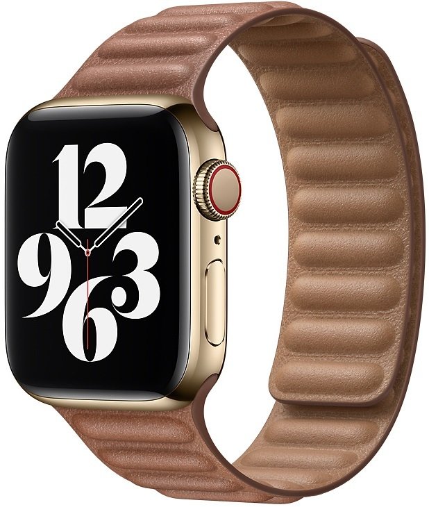Ремешок Apple Watch 44mm Saddle Brown Leather Link Small (MY9H2ZM/A) фото 