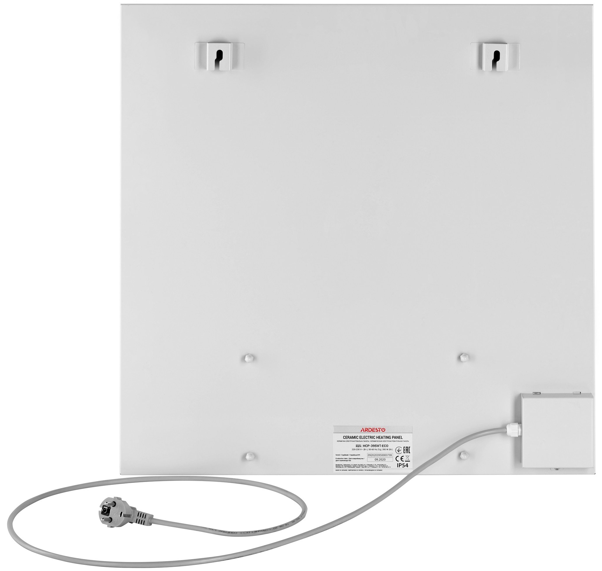 Обогреватель керамическая панель Ardesto HCP-395WT-ECO фото 3