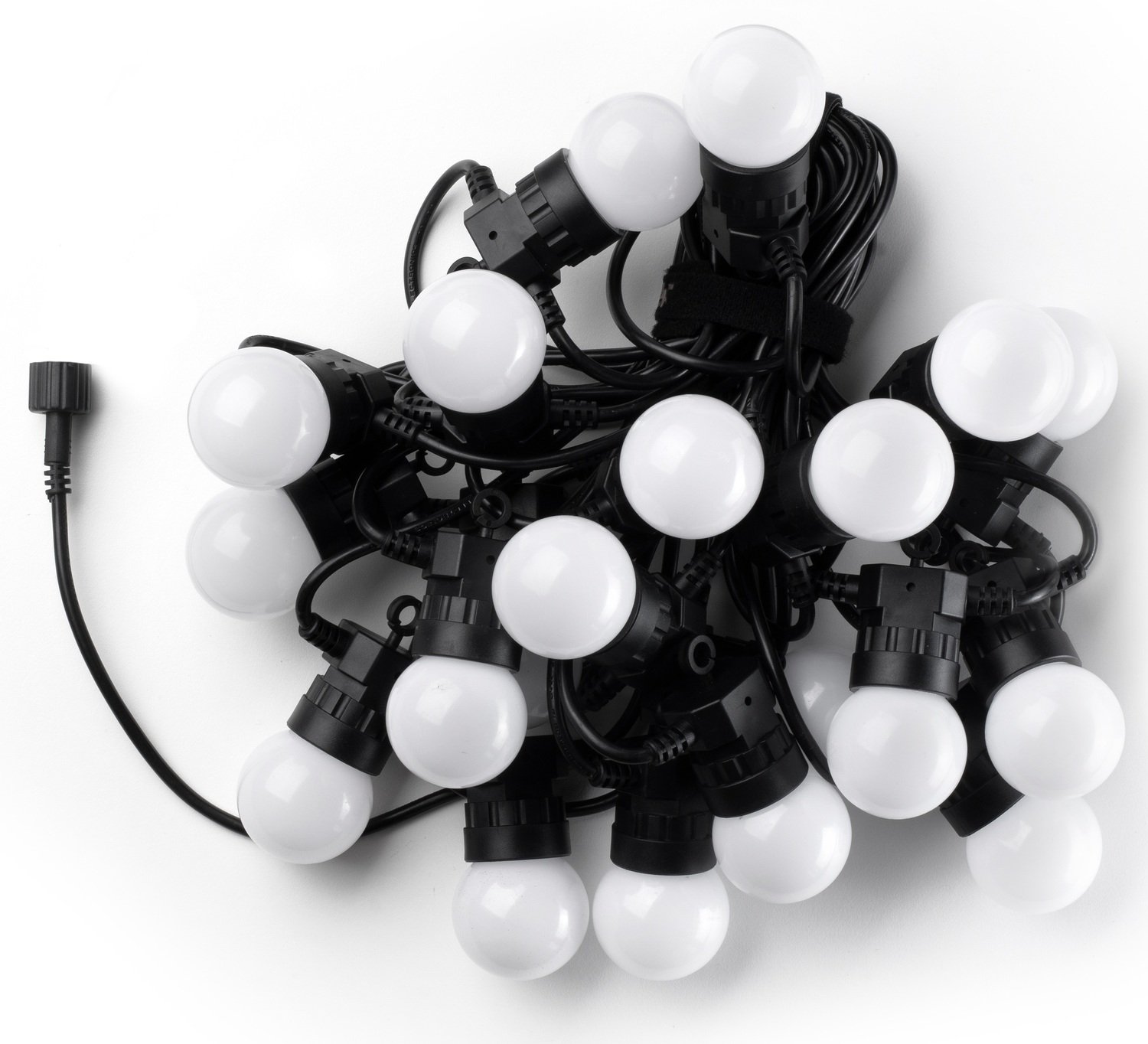 Smart LED Гирлянда Twinkly Festoon RGB 20, G45, Gen II, IP44, удлинитель до 20м, кабель черный (TWF020ADP-BEU) фото 
