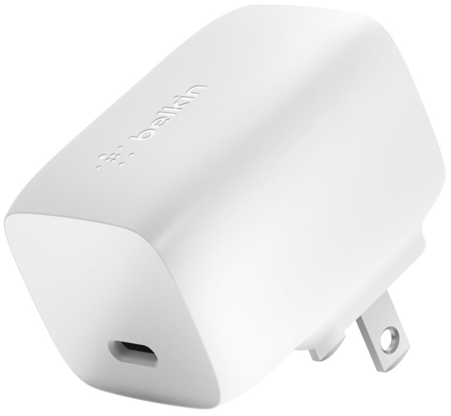 Мережевий зарядний пристрій Belkin Home Charger 60W GAN USB-С White (WCH002VFWH)фото