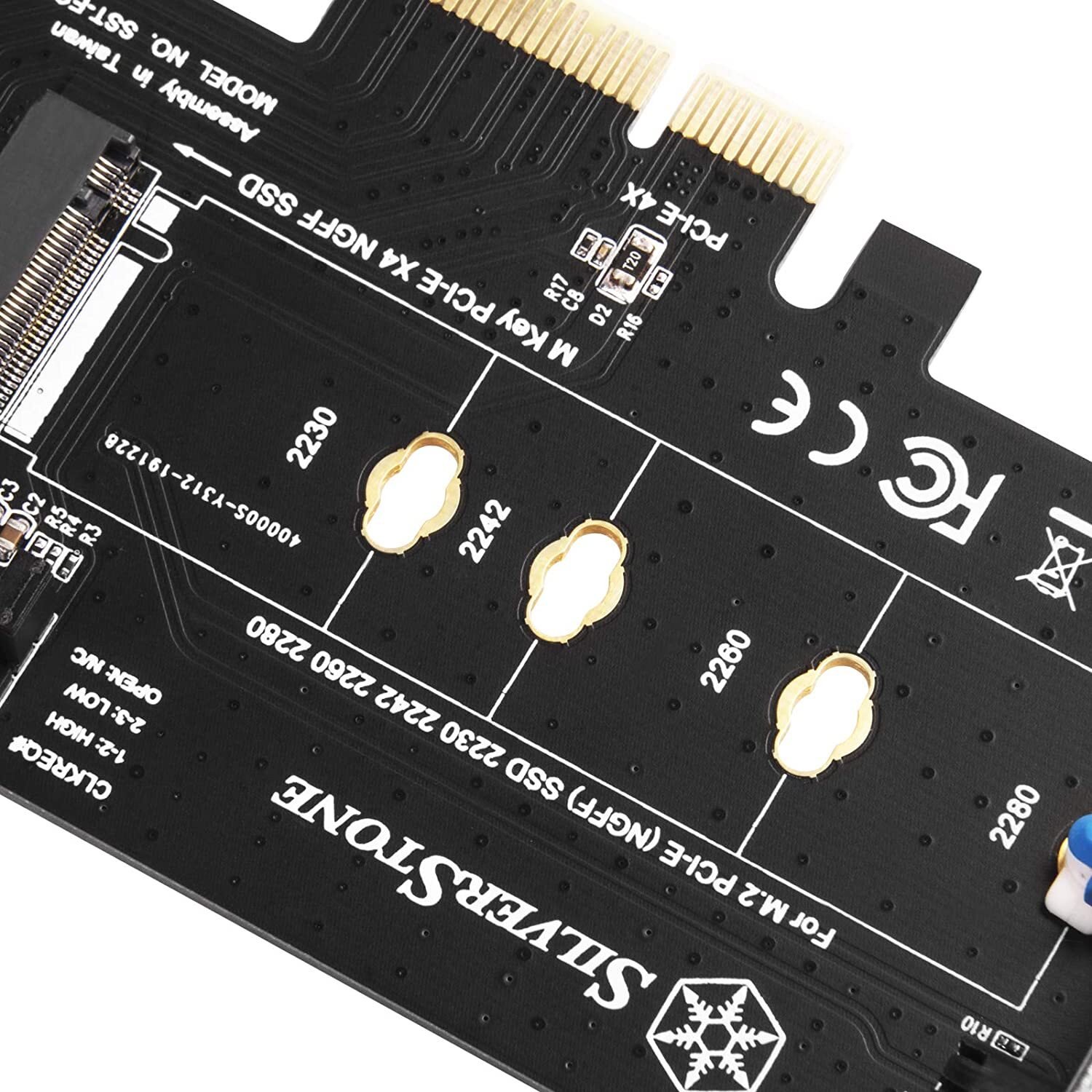 Плата-адаптер SilverStone PCIe x4 для SSD m.2 NVMe (SST-ECM21-E) фото 