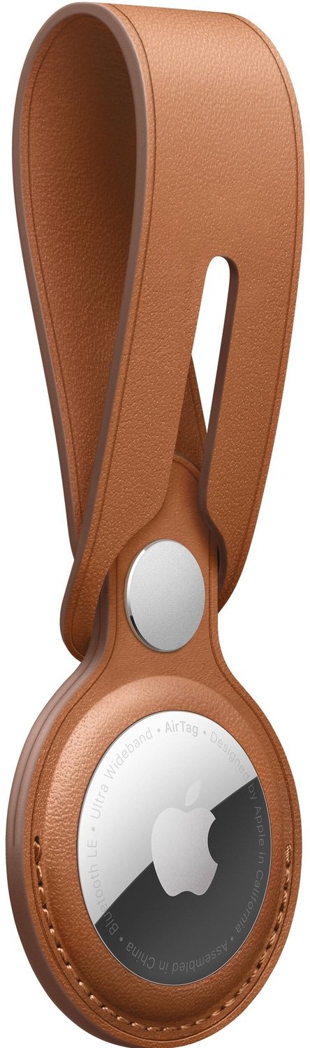 Чехол Apple для AirTag Leather Loop Saddle Brown (MX4A2ZM/A) фото 