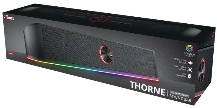 Акустическая система Trust GXT 619 Thorne RGB Illuminated Soundbar Black фото 