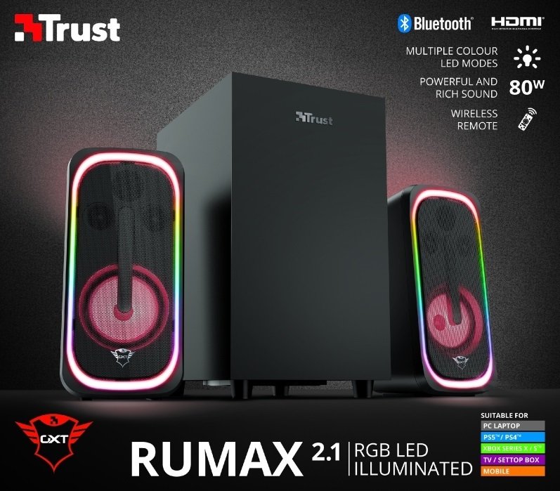 Акустическая система Trust 2.1 GXT 635 Rumax RGB Black (23927_TRUST) фото 10
