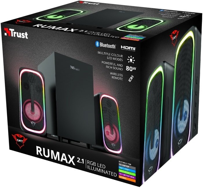 Акустическая система Trust 2.1 GXT 635 Rumax RGB Black (23927_TRUST) фото 