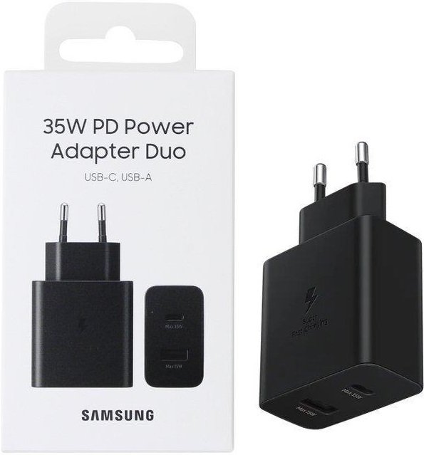 Сетевое зарядное устройство Samsung EP-TA220NBEGRU 35W Wall Charger Duo Black фото 
