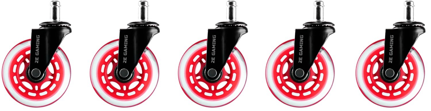 Комплект колес 2Е Gaming SPEED 76 мм (5 шт) Red фото 